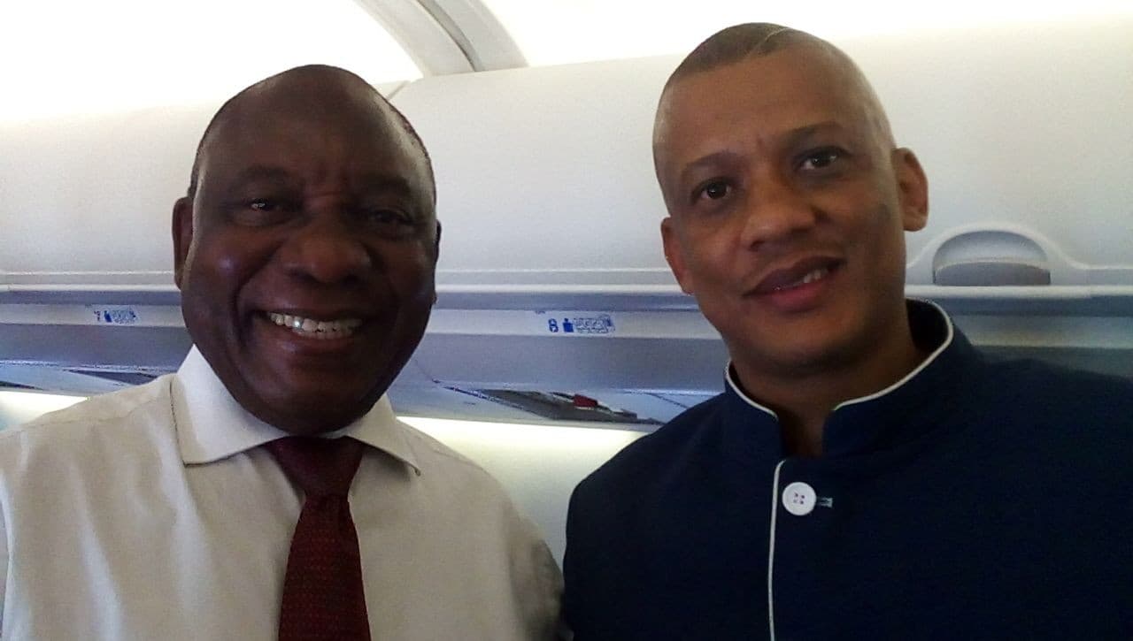Bishop Harrington with President Cyril Ramaphosa