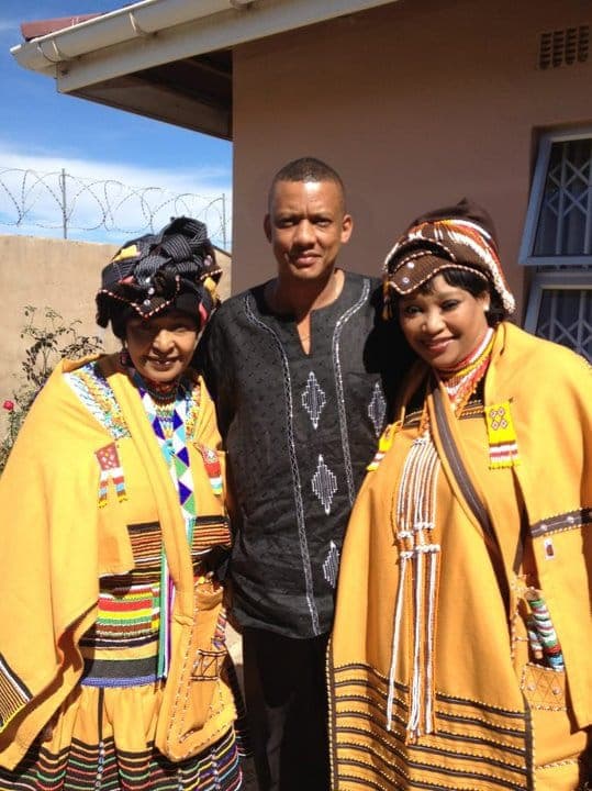 Bishop Harrington with Winnie Madikizela Mandela (left) and Zindzi Mandela (right)s